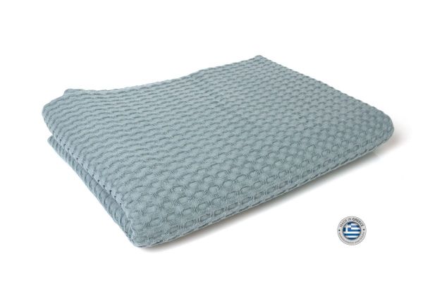 DIMcol ΚΟΥΒΕΡΤΑ ΠΙΚΕ ΒΡΕΦ Cotton 100% 120X150 Μονόχρωμη 335 gsm Petrol