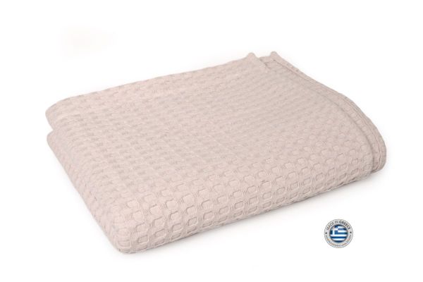 DIMcol ΚΟΥΒΕΡΤΑ ΠΙΚΕ ΒΡΕΦ Cotton 100% 120X150 Μονόχρωμη 335 gsm ΡΟΖ