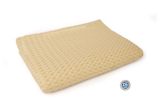 DIMcol ΚΟΥΒΕΡΤΑ ΠΙΚΕ ΒΡΕΦ Cotton 100% 120X150 Μονόχρωμη 335 gsm ΩΧΡΑ