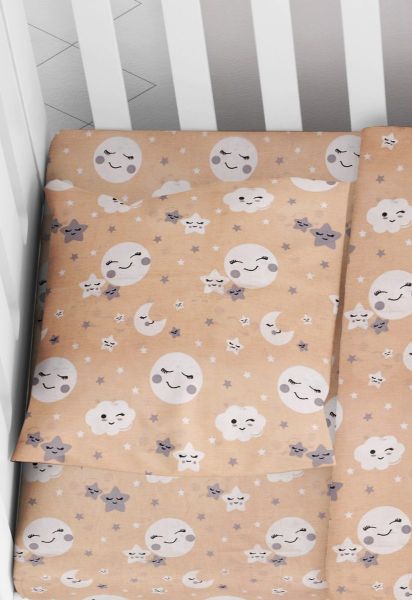 DIMcol ΜΑΞΙΛΑΡΟΘΗΚΗ ΕΜΠΡΙΜΕ ΒΡΕΦ Cotton 100% 35Χ45 Smile 83 Beige