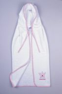 DIMcol ΚΑΠΑ ΒΡΕΦ Cotton 100% 75X85 PRINCESS 33 ΛΕΥΚΟ/ΡΟΖ