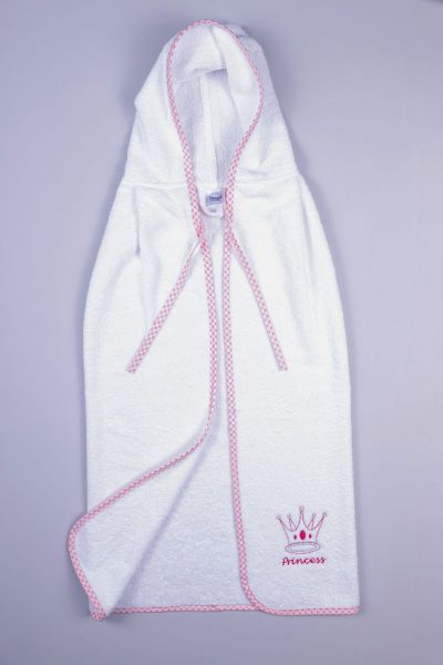 DIMcol ΚΑΠΑ ΒΡΕΦ Cotton 100% 75X85 PRINCESS 33 ΛΕΥΚΟ/ΡΟΖ