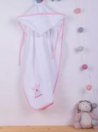 DIMcol ΚΑΠΑ ΒΡΕΦ Cotton 100% 75X85 PRINCESS 33 ΛΕΥΚΟ/ΡΟΖ