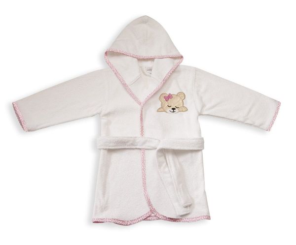 DIMcol ΜΠΟΥΡΝΟΥΖΙ ΒΡΕΦ Cotton 100% SIZE:04 SLEEPING BEARS CUB 12 ΛΕΥΚΟ/ΡΟΖ