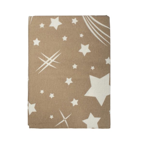 DIMcol ΠΑΝΑ ΦΑΝΕΛΑ ΒΡΕΦ Flannel Cotton 100% 80X80 Star 36 Beige