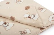 DIMcol ΠΑΝΑ ΦΑΝΕΛΑ ΒΡΕΦ Flannel Cotton 100% 80X80 Προβατάκι 07 Beige