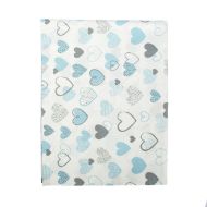 DIMcol ΠΑΝΑ ΧΑΣΕΣ ΒΡΕΦ Cotton 100% 80X80 Hearts 08 Blue