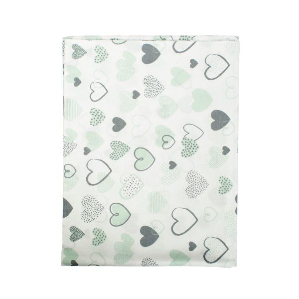 DIMcol ΠΑΝΑ ΧΑΣΕΣ ΒΡΕΦ Cotton 100% 80X80 Hearts 10 Green