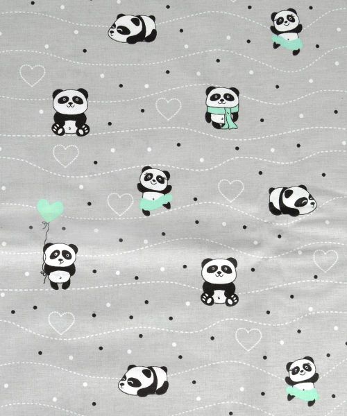 DIMcol ΠΑΝΑ ΧΑΣΕΣ ΒΡΕΦ Cotton 100% 80X80 PANDA 112 Grey-Green