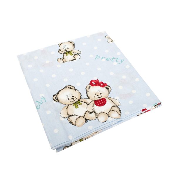 DIMcol ΠΑΝΑ ΧΑΣΕΣ ΒΡΕΦ Cotton 100% 80X80 Two Lovely Bears 64 Blue