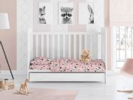 DIMcol ΠΑΠΛΩΜΑ ΕΜΠΡΙΜΕ ΒΡΕΦ Flannel Cotton 100% 120Χ160 Puppy-Kitten 18 Pink