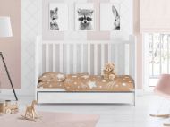 DIMcol ΠΑΠΛΩΜΑ ΕΜΠΡΙΜΕ ΒΡΕΦ Flannel Cotton 100% 120Χ160 Star 36 Beige