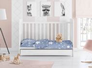 DIMcol ΠΑΠΛΩΜΑ ΕΜΠΡΙΜΕ ΒΡΕΦ Flannel Cotton 100% 120Χ160 Star 37 Blue