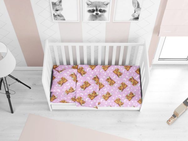 DIMcol ΠΑΠΛΩΜΑ ΕΜΠΡΙΜΕ ΒΡΕΦ Flannel Cotton 100% 120Χ160 Sweet Dreams 70 Lila