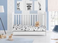 DIMcol ΠΑΠΛΩΜΑΤΟΘΗΚΗ ΕΜΠΡΙΜΕ ΒΡΕΦ Cotton 100% 120Χ160 Star 121 Grey-Green