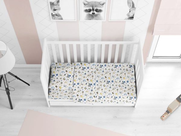 DIMcol ΠΑΠΛΩΜΑΤΟΘΗΚΗ ΕΜΠΡΙΜΕ ΒΡΕΦ Flannel Cotton 100% 120Χ160 Baby 02