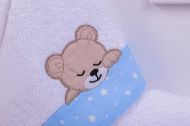 DIMcol ΠΕΤΣΕΤΑ ΣΕΤ 2 τεμ ΒΡΕΦ Cotton 100% 30X50,70X140 SLEEPING BEARS CUB 11 ΛΕΥΚΟ/ΣΙΕΛ