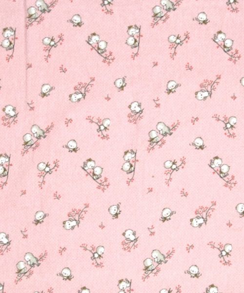 DIMcol ΣΕΝΤΟΝΑΚΙ ΛΙΚΝΟΥ ΒΡΕΦ Flannel Cotton 100% 80Χ110 Birds 15 Pink