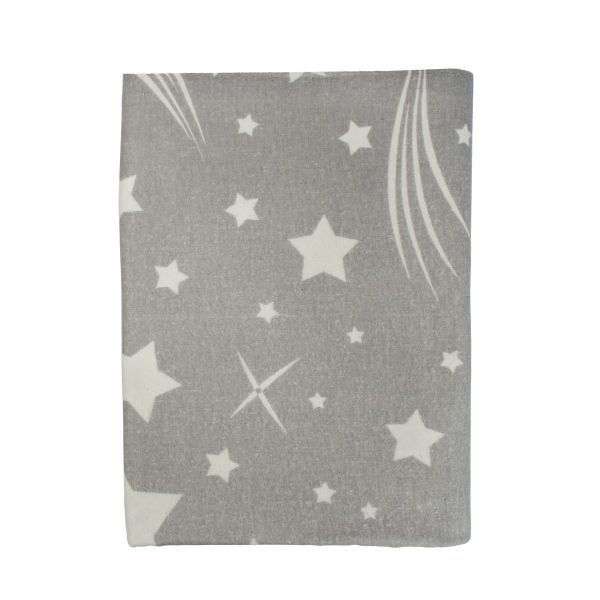 DIMcol ΣΕΝΤΟΝΑΚΙ ΛΙΚΝΟΥ ΒΡΕΦ Flannel Cotton 100% 80Χ110 Star 38 Grey