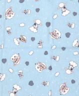 DIMcol ΣΕΝΤΟΝΑΚΙ ΛΙΚΝΟΥ ΒΡΕΦ Flannel Cotton 100% 80Χ110 Προβατάκι 06 Sky blue