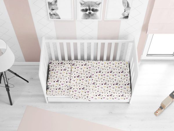 DIMcol ΣΕΝΤΟΝΙΑ ΕΜΠΡΙΜΕ ΣΕΤ 3 τεμ ΒΡΕΦ Flannel Cotton 100% 120Χ160 Baby 01