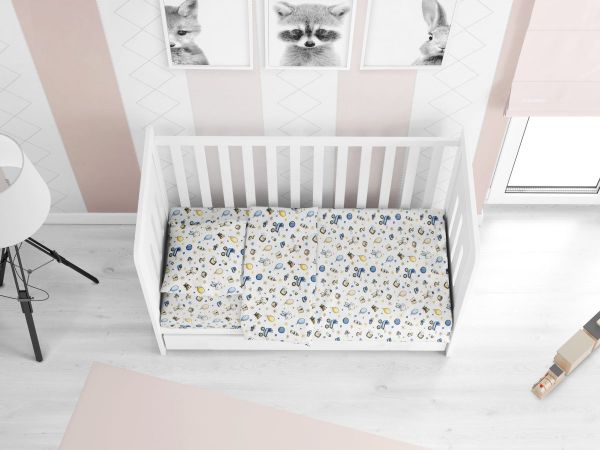 DIMcol ΣΕΝΤΟΝΙΑ ΕΜΠΡΙΜΕ ΣΕΤ 3 τεμ ΒΡΕΦ Flannel Cotton 100% 120Χ160 Baby 02