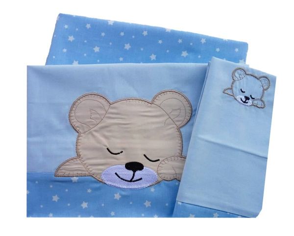 DIMcol ΣΕΝΤΟΝΙΑ ΣΕΤ 3 τεμ ΒΡΕΦ Cotton 100% 120Χ170 SLEEPING BEARS CUB 13 ΣΙΕΛ