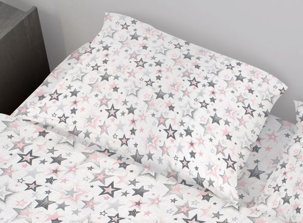 DIMcol ΜΑΞΙΛΑΡΟΘΗΚΗ ΕΜΠΡΙΜΕ ΕΝΗΛ Cotton 100% 50Χ70 Star 122 Grey-Pink