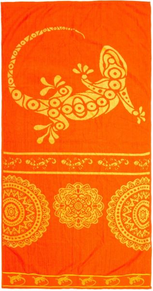 DIMcol ΠΕΤΣΕΤΑ ΘΑΛΑΣΣΗΣ ΒΕΛΟΥΤΕ ΕΝΗΛ Cotton 100% 90X170 Lizard 113 Orange