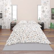 DIMcol ΣΕΝΤΟΝΙΑ ΕΜΠΡΙΜΕ ΣΕΤ 4 τεμ ΕΝΗΛ Cotton 100% 240Χ270 Star 119 Grey-Beige