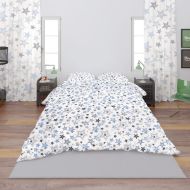 DIMcol ΣΕΝΤΟΝΙΑ ΕΜΠΡΙΜΕ ΣΕΤ 3 τεμ ΕΝΗΛ Cotton 100% 160Χ240 Star 123 Blue-Grey