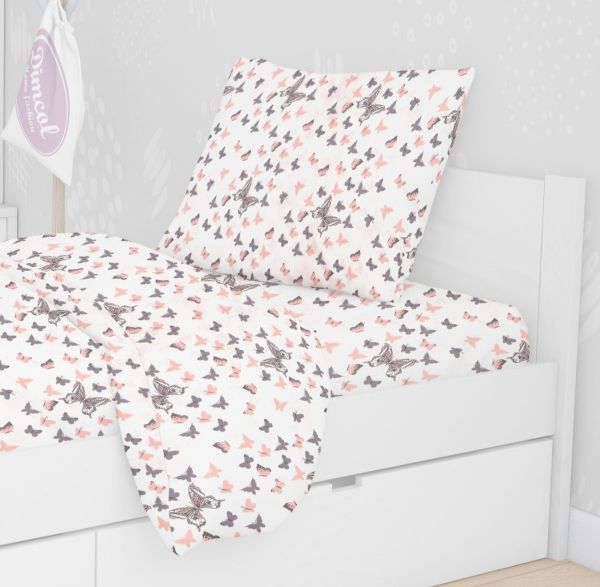 DIMcol ΜΑΞΙΛΑΡΟΘΗΚΗ ΕΜΠΡΙΜΕ ΠΑΙΔ Cotton 100% 50Χ70 Butterfly 61 Coral