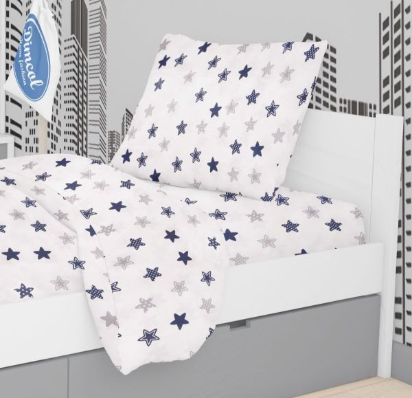 DIMcol ΜΑΞΙΛΑΡΟΘΗΚΗ ΕΜΠΡΙΜΕ ΠΑΙΔ Cotton 100% 50Χ70 Star 102 Blue