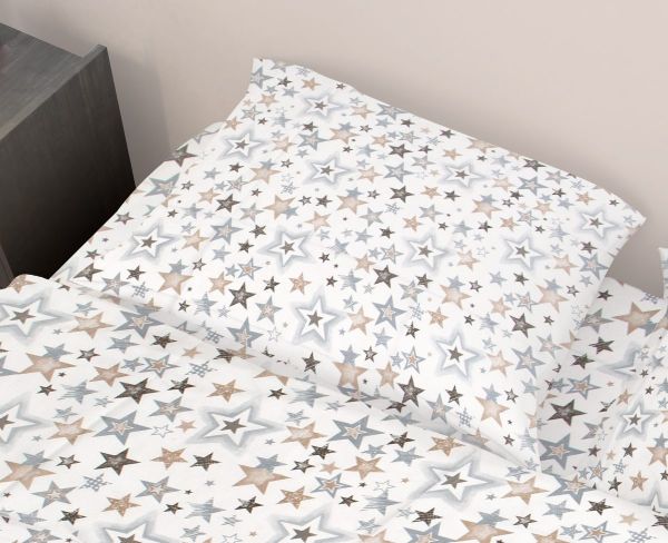 DIMcol ΜΑΞΙΛΑΡΟΘΗΚΗ ΕΜΠΡΙΜΕ ΠΑΙΔ Cotton 100% 50Χ70 Star 119 Grey-Beige