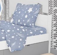 DIMcol ΜΑΞΙΛΑΡΟΘΗΚΗ ΕΜΠΡΙΜΕ ΠΑΙΔ Flannel Cotton 100% 50Χ70 Star 37 Blue