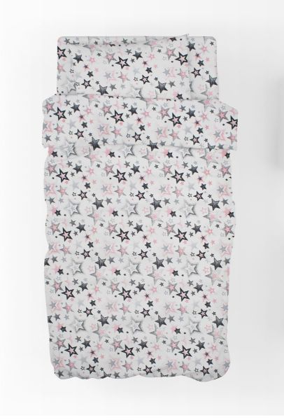 DIMcol ΠΑΠΛΩΜΑ ΕΜΠΡΙΜΕ ΠΑΙΔ Cotton 100% 160Χ240 Star 122 Grey-Pink