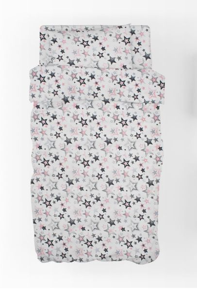 DIMcol ΠΑΠΛΩΜΑΤΟΘΗΚΗ ΕΜΠΡΙΜΕ ΠΑΙΔ Cotton 100% 160Χ240 Star 122 Grey-Pink