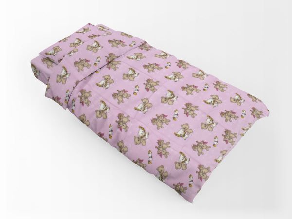 DIMcol ΠΑΠΛΩΜΑΤΟΘΗΚΗ ΕΜΠΡΙΜΕ ΠΑΙΔ Flannel Cotton 100% 160Χ240 Little Brothers 148 Pink