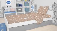 DIMcol ΠΑΠΛΩΜΑΤΟΘΗΚΗ ΕΜΠΡΙΜΕ ΠΑΙΔ Flannel Cotton 100% 160Χ240 Star 36 Beige