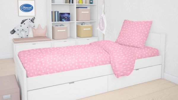 DIMcol ΣΕΝΤΟΝΙΑ ΕΜΠΡΙΜΕ ΣΕΤ 3 τεμ ΠΑΙΔ Cotton 100% 160Χ240 PRINCESS 47 Pink