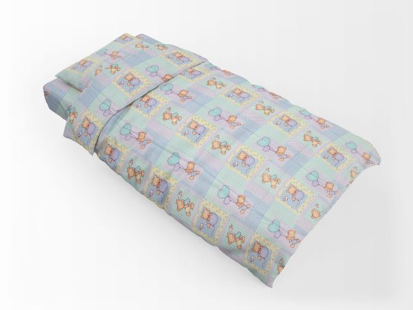 DIMcol ΣΕΝΤΟΝΙΑ ΕΜΠΡΙΜΕ ΣΕΤ 3 τεμ ΠΑΙΔ Flannel Cotton 100% 160Χ240 Baloon 77 Sky blue