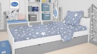 DIMcol ΣΕΝΤΟΝΙΑ ΕΜΠΡΙΜΕ ΣΕΤ 3 τεμ ΠΑΙΔ Flannel Cotton 100% 160Χ240 Star 37 Blue