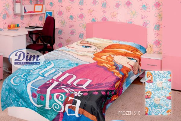 DISNEY DIMcol ΚΟΥΒΕΡΛΙ ΠΑΙΔ Microfiber 160Χ250 FROZEN 510 Digital Print