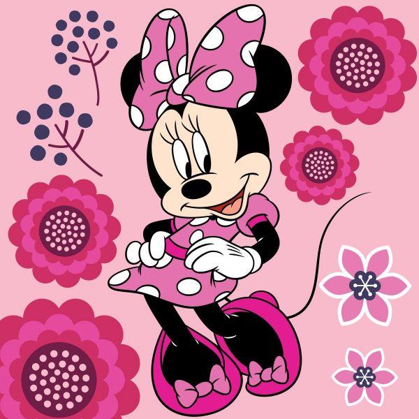 DISNEY DIMcol ΛΑΒΕΤΕΣ DISNEY ΠΑΙΔ Cotton 100% 30Χ30 MINNIE 121 Digital Print