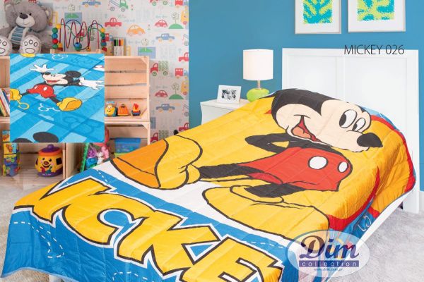 DISNEY DIMcol ΠΑΠΛΩΜΑ ΠΑΙΔ Microfiber 160Χ250 MICKEY 26 Digital Print