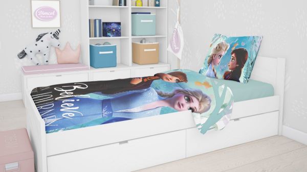 DISNEY DIMcol ΠΑΠΛΩΜΑΤΟΘΗΚΗ ΣΕΤ 2 τεμ ΠΑΙΔ Cotton 100% 160Χ240 FROZEN 980 Digital Print