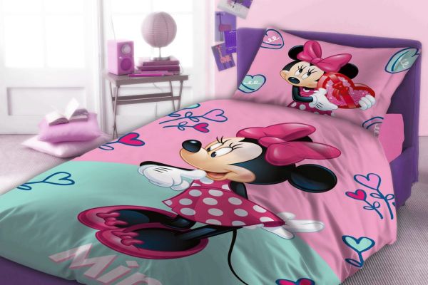 DISNEY DIMcol ΣΕΝΤΟΝΙΑ ΣΕΤ 3 τεμ ΠΑΙΔ Cotton 100% 160Χ240 MINNIE 753 Digital Print