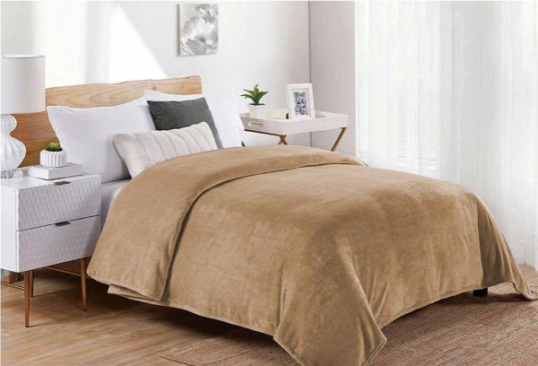 ΚΟΥΒΕΡΤΑ CORAL FLEECE  Polyester 160X220 Μονόχρωμη 02 Beige