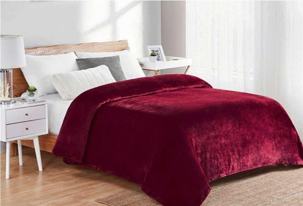 ΚΟΥΒΕΡΤΑ CORAL FLEECE  Polyester 160X220 Μονόχρωμη 04 Bordeaux