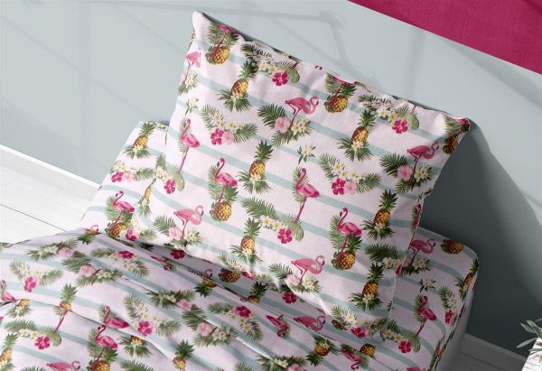 ΜΑΞΙΛΑΡΟΘΗΚΗ ΕΜΠΡΙΜΕ  Flannel Cotton 100% 50Χ70 Flamingo 295